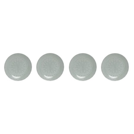 Set di piatti Home ESPRIT Verde Gres Mandala Arabo 27 x 27 x 2,5 cm