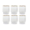 Set di Bicchieri Home ESPRIT Trasparente Dorato Cristallo 320 ml (6 Unità)