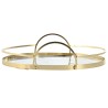 Set di Vassoi Home ESPRIT Bianco Dorato Metallo Cristallo 30 x 30 x 6 cm (2 Unità)
