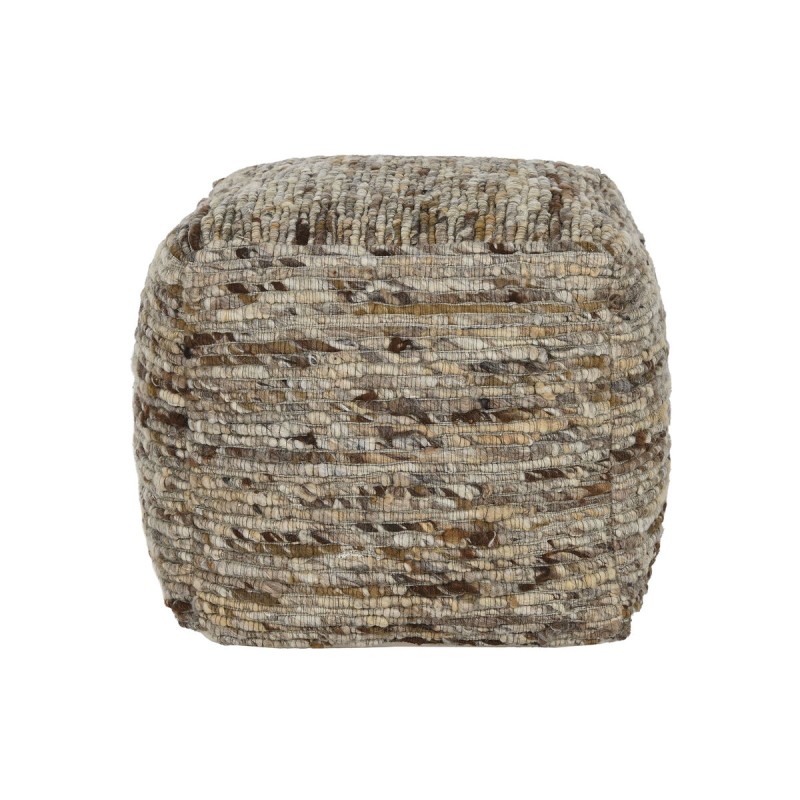 Poggiapiedi Home ESPRIT Marrone 45 x 45 x 45 cm