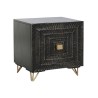 Comodino Home ESPRIT Nero Dorato 50 x 40 x 50 cm