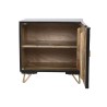 Comodino Home ESPRIT Nero Dorato 50 x 40 x 50 cm