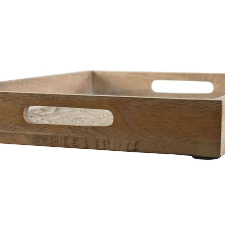 Set di Vassoi Home ESPRIT Bianco Naturale Legno di mango Legno MDF 44 x 29 x 5 cm (2 Unità)