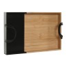 Vassoio per aperitivi Home ESPRIT Nero Naturale Moderno 42 x 27 x 4,5 cm