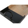 Vassoio per aperitivi Home ESPRIT Nero Naturale Moderno 42 x 27 x 4,5 cm