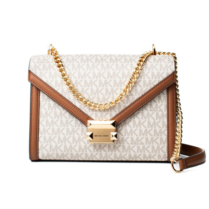 Borsa a Tracolla Michael Kors Whitney Beige 24 x 18 x 8 cm Borsa a Tracolla Michael Kors Whitney Beige 24 x 18 x 8 cm