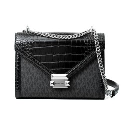 Borsa a Tracolla Michael Kors Whitney Nero 24 x 18 x 8 cm