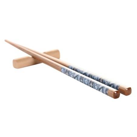 Set per Sushi DKD Home Decor Multicolore Bambù Gres Mandala Orientale 34 x 34 x 6,5 cm (12 Pezzi)