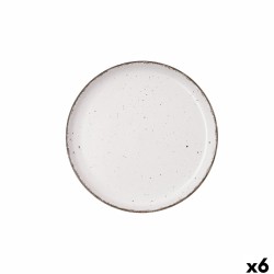 Piatto da Dolce Quid Duna Beige Ceramica 20 x 2,5 cm (6 Unità)