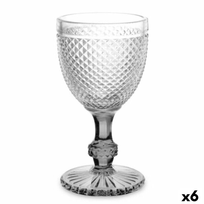 Calice per vino Vivalto PR16809B/BHA6 SMOKE Trasparente Antracite Vetro 330 ml Diamante (6 Unità) Calice per vino Vivalto PR16809B/BHA6 SMOKE Trasparente Antracite Vetro 330 ml Diamante (6 Unità)