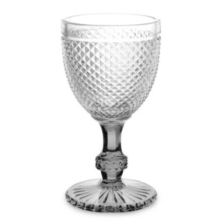 Calice per vino Vivalto PR16809B/BHA6 SMOKE Trasparente Antracite Vetro 330 ml Diamante (6 Unità)