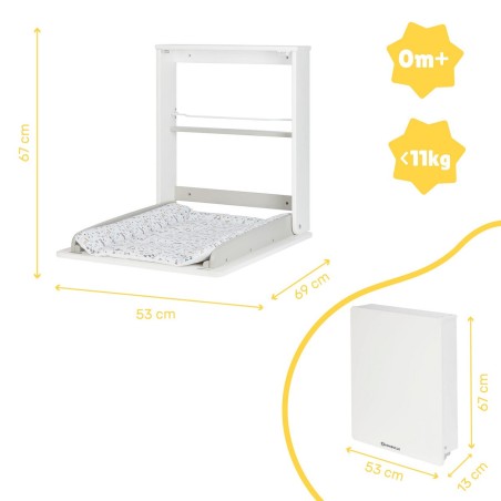 Fasciatoio Badabulle Plouf Compatto Da muro Pieghevole 46 x 46 x 61 cm