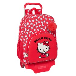 Trolley per la Scuola Hello Kitty Iconic Bianco Rosso 33 x 42 x 14 cm