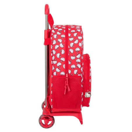 Trolley per la Scuola Hello Kitty Iconic Bianco Rosso 33 x 42 x 14 cm