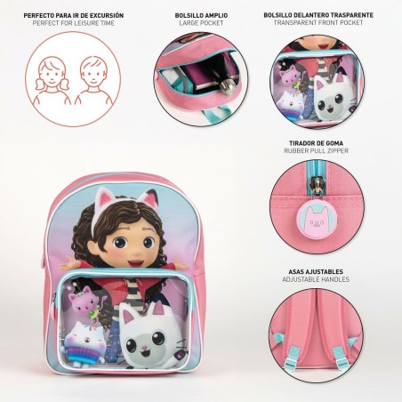 Zaino Scuola Gabby's Dollhouse Rosa 25 x 31 x 14 cm
