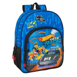 Zaino Scuola Hot Wheels Let's race Azzurro Nero 33 x 42 x 14 cm