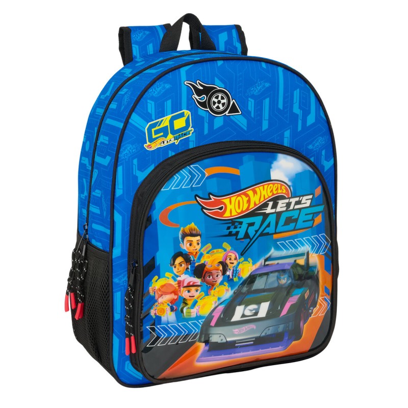 Zaino Scuola Hot Wheels Let's race Azzurro Nero 33 x 42 x 14 cm Zaino Scuola Hot Wheels Let's race Azzurro Nero 33 x 42 x 14 cm