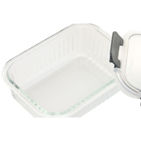 Porta pranzo Home ESPRIT Trasparente polipropilene Vetro Borosilicato 640 ml