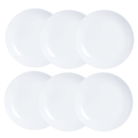 Set di piatti Luminarc Diwali 6 pcs Bianco Vetro 19 cm