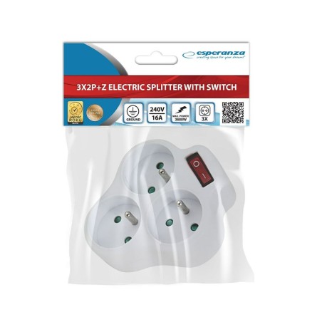 Adattore con prese Esperanza ELK304W 3 Prese