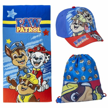 Telo da Mare The Paw Patrol Azzurro 27 x 33 x 7 cm 3 Pezzi