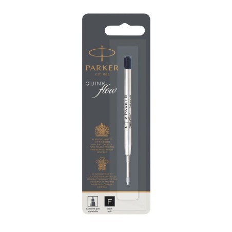 Cartuccia di ricambio per penna Parker Quink Flow Nero (12 Unità)