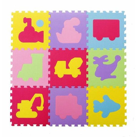 Puzzle per Bambini 9 Pezzi 30 x 30 x 1 cm Mezzi di trasporto