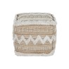 Poggiapiedi Home ESPRIT Bianco Marrone 59 x 59 x 59 cm