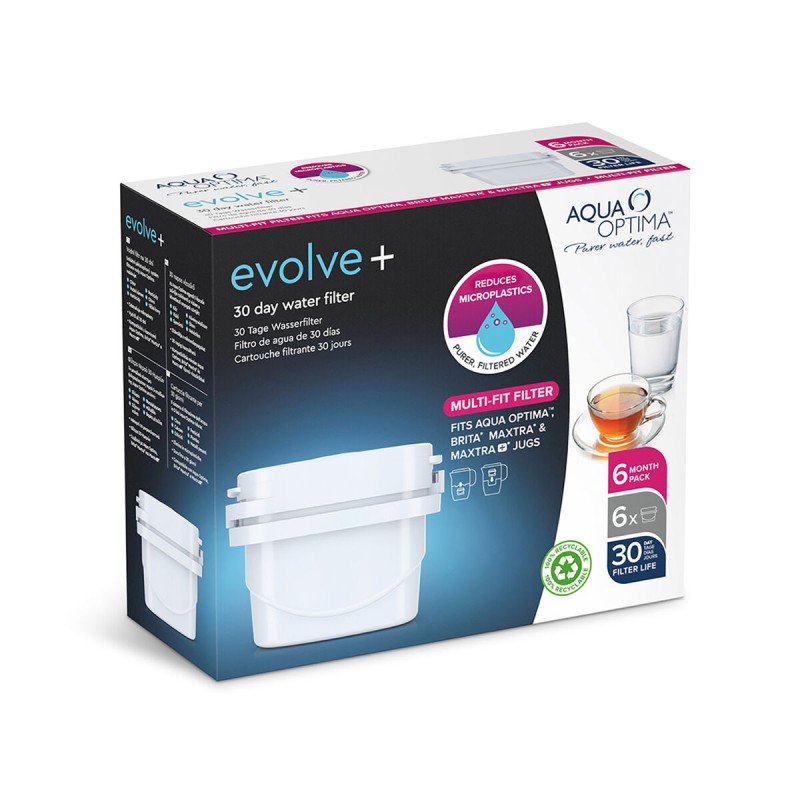 Filtro per brocca filtrante Aqua Optima Single Life Evolve (6 Unità) Filtro per brocca filtrante Aqua Optima Single Life Evolve (6 Unità)