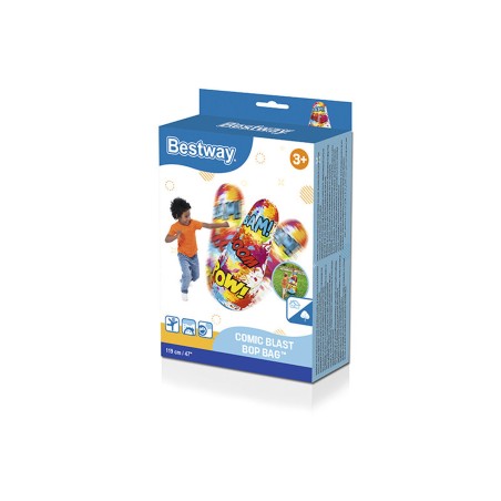 Bestway Pugile Gonfiabile Comic 119 cm +3 Anni Interno e Giardino 52630