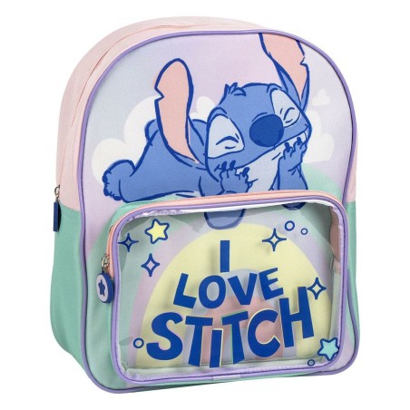 Zaino Scuola Stitch Lilla 25 x 30 x 12 cm