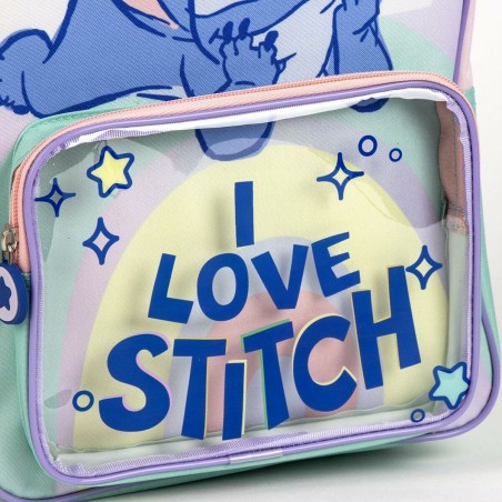 Zaino Scuola Stitch Lilla 25 x 30 x 12 cm
