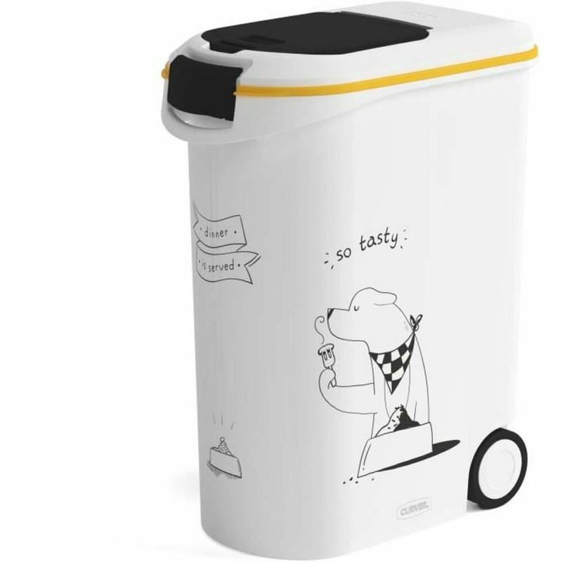 Contenitore per alimenti per animali domestici Curver 794096 Con ruote Bianco Plastica 20 kg 54 L 49,3 x 27,8 x 60,5 cm Contenitore per alimenti per animali domestici Curver 794096 Con ruote Bianco Plastica 20 kg 54 L 49,3 x 27,8 x 60,5 cm