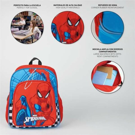 Zaino Scuola Spider-Man Rosso 31 x 12 x 38 cm