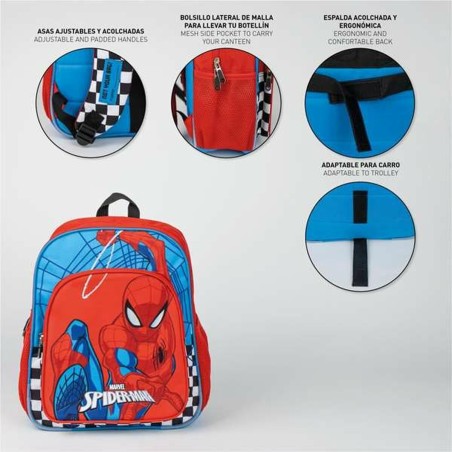 Zaino Scuola Spider-Man Rosso 31 x 12 x 38 cm