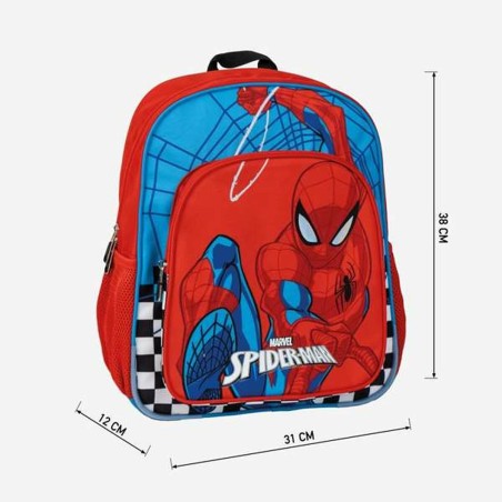 Zaino Scuola Spider-Man Rosso 31 x 12 x 38 cm