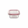 Set di scatole porta pranzo Bergner Walking Anywhere Vetro Borosilicato cuadradas Quadrato 320 ml 520 ml 800 Pagine Rosso