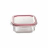 Set di scatole porta pranzo Bergner Walking Anywhere Vetro Borosilicato cuadradas Quadrato 320 ml 520 ml 800 Pagine Rosso