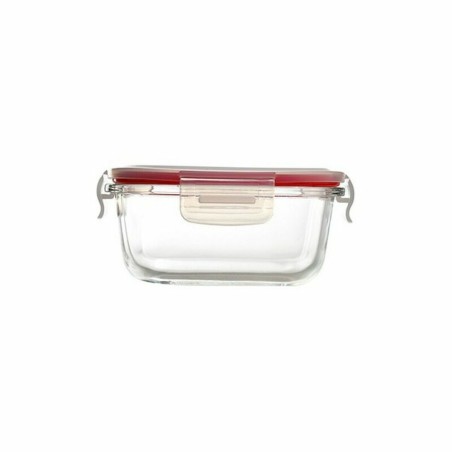 Set di scatole porta pranzo Bergner Walking Anywhere Vetro Borosilicato cuadradas Quadrato 320 ml 520 ml 800 Pagine Rosso