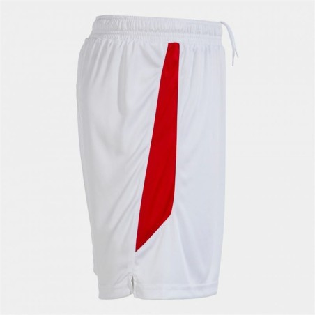 Pantaloncini Sportivi per Bambini Joma Sport Glasgow Bianco Rosso