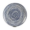 Piatto da pranzo Righe Azzurro Bianco Porcellana 24 x 2,8 x 24 cm