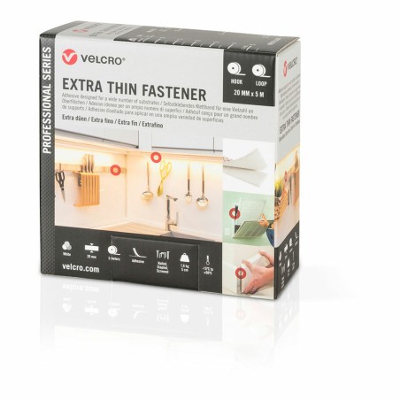Nastro biadesivo Velcro Bianco 20 mm x 5 m