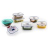 Set di scatole porta pranzo Luminarc Pure Box Active (7 pcs) Cristallo Bicolore (7 Pezzi) (3 Pezzi) (43 x 32 x 18 cm)