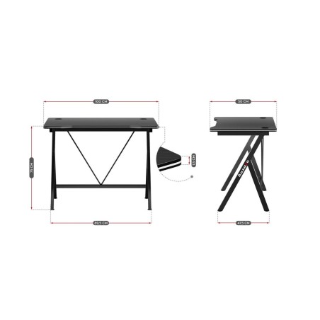 Scrivania Gaming Huzaro HZ-Hero 1.4 Black Nero