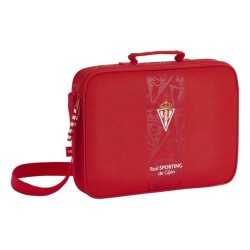 Borsa per la scuola Real Sporting de Gijón Rosso (38 x 28 x 6 cm)