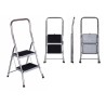 Scala Pieghevole a 2 Scalini Krause 130860 Grigio Argentato Nero/Blu Alluminio