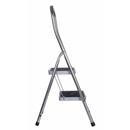 Scala Pieghevole a 2 Scalini Krause 130860 Grigio Argentato Nero/Blu Alluminio