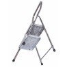 Scala Pieghevole a 2 Scalini Krause 130860 Grigio Argentato Nero/Blu Alluminio