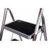 Scala Pieghevole a 2 Scalini Krause 130860 Grigio Argentato Nero/Blu Alluminio