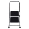 Scala Pieghevole a 2 Scalini Krause 130860 Grigio Argentato Nero/Blu Alluminio